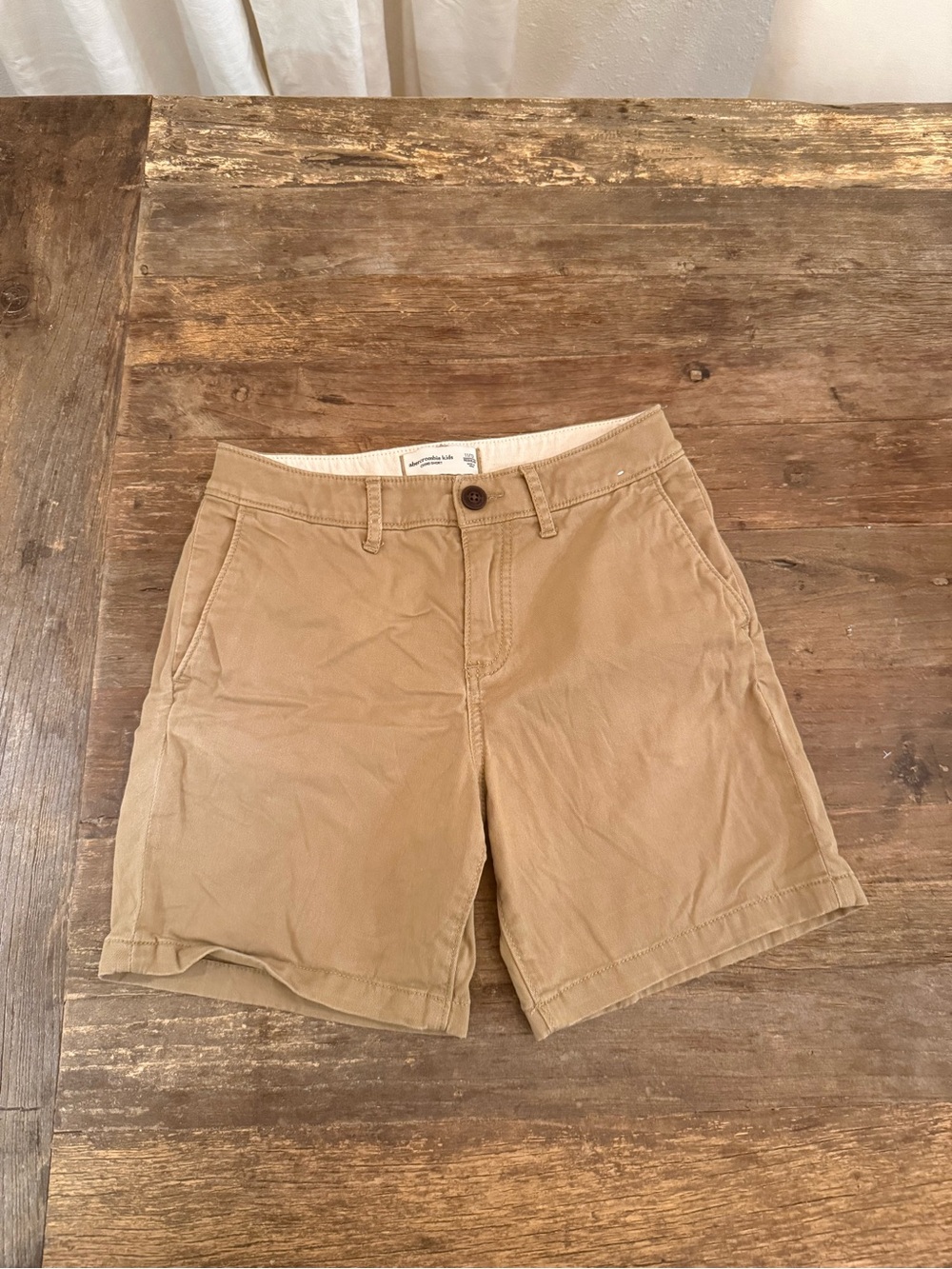 Boys Khaki Cotton Chino Shorts